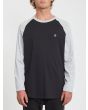 Camiseta de manga larga Volcom Pen para hombre en color gris y negro