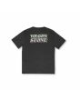 Camiseta de manga corta Volcom Stript Heather Black para niños de 8 a 14 años posterior