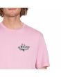 Hombre con camiseta de manga corta Volcom V Entertainment LP rosa estampado pecho