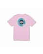 Camiseta de manga corta Volcom V Entertainment LP rosa para hombre posterior