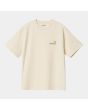 Camiseta orgánica de manga corta Women's SS American Script Natural para mujer