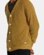 Hombre con Cárdigan Rvca Vacancy Ocre etiqueta