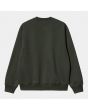 Sudadera Carhartt WIP Carhartt Sweat verde con bordado ocre para hombre posterior