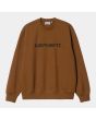 Sudadera Carhartt Sweat marrón con logo negro para hombre