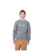 Hombre con Sudadera Carhartt Sweatshirt Gris con logo blanco