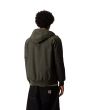 Hombre con Chaqueta impermeable con capucha Carhartt WIP Hooded Sail Jacket Verde Ciprés - Negro posterior
