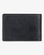 Cartera de cuero sintético con triple hoja Billabong Vacant PU Negra para hombre posterior