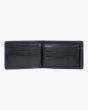 Cartera de cuero sintético con triple hoja Billabong Vacant PU Negra para hombre ranuras tarjetas
