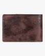 Cartera de cuero sintético con triple hoja Billabong Vacant PU Chocolate para hombre posterior