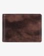 Cartera de cuero sintético con triple hoja Billabong Vacant PU Chocolate para hombre