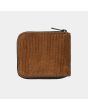 Cartera de pana con cremallera Carhartt WIP Flint Zip Wallet Marrón posterior