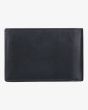 Cartera de cuero de triple hoja Arch Leather Wallet Negra para hombre posterior
