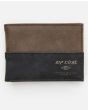 Cartera de cuero sintético Rip Curl Archie RFID PU Slim marrón y negra para hombre