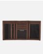 Cartera de velcro Rip Curl Custom Surf Wallet negra y marrón para hombre abierta