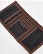 Cartera de velcro Rip Curl Custom Surf Wallet negra y marrón para hombre compartimentos