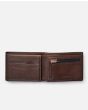 Cartera de cuero sintético Rip Curl Direction PU All Day marrón para hombre abierta