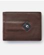 Cartera de cuero sintético Rip Curl Direction PU All Day marrón para hombre