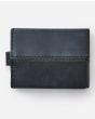 Cartera de cuero Rip Curl Pump Clip RFID All Day Negra para hombre posterior
