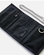 Cartera con cadena Rip Curl Surf Chan negra y blanca para hombre abierta