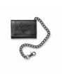 Cartera de cuero con cadena Volcom V Entertainment Leather Wallet Negra para hombre