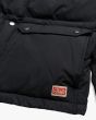 Chaqueta acolchada con capucha Deus Ex Machina Summit Puffa Negra para hombre bolsillo