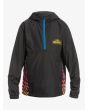 Cazadora impermeable con capucha Quiksilver Radical Times Boy Negra para niños de 8 a 16 años