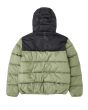 Chaqueta acolchada impermeable Vissla North Seas II Eco Puffer Jacket Verde para hombre posterior