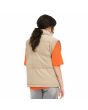 Mujer con Chaleco de pana acolchado convertible en chaqueta Volcom Cord'N Puff Khaki posterior