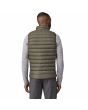 Hombre con chaleco acolchado impermeable Patagonia Down Sweater Vest Verde Pino posterior