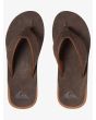 Sandalias de cuero sintético Quiksilver Carver Nubuck marrones para hombre superior