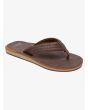 Sandalias de cuero sintético Quiksilver Carver Nubuck marrones para hombre