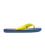 Chanclas de playa Molokai Wordmark Youth azules y amarillas para niño lateral