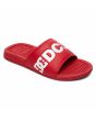 Chanclas Slider DC Shoes Bolsa SE rojas y blancas para hombre frontal 