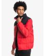 Hombre con Chaqueta acolchada Quiksilver Wolf Shoulder roja cuello