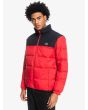 Hombre con Chaqueta acolchada Quiksilver Wolf Shoulder roja lateral