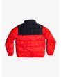 Chaqueta acolchada Quiksilver Wolf Shoulder roja para hombre posterior