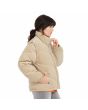 Mujer con chaqueta corta de pana acolchada convertible en chaleco Volcom Cord'N Puff Khaki bolsillo