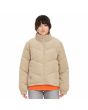 Mujer con chaqueta corta de pana acolchada convertible en chaleco Volcom Cord'N Puff Khaki