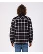 Hombre con chaqueta Franela Hurley Santa Cruz Sherpa Lined Shacket negra posterior