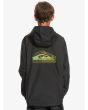 Niño con Chaqueta impermeable con capucha Quiksilver Radical Times Boy Negra espalda