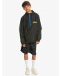 Niño con Chaqueta impermeable con capucha Quiksilver Radical Times Boy Negra frontal