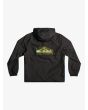 Chaqueta impermeable con capucha Quiksilver Radical Times Boy Negra para niños de 8 a 16 años posterior