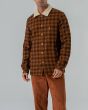 Hombre con chaqueta a cuadros Lightning Bolt Clyde marrón