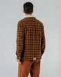 Hombre con chaqueta a cuadros Lightning Bolt Clyde marrón posterior