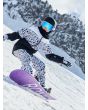 Chica con Cazadora de snowboard con capucha Roxy Whist Blanca lateral