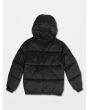 Chaqueta acolchada reversible Volcom Iconic Stoned negra para niño posterior