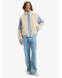 Mujer con Chaqueta de sherpa con bloques de pana Roxy Wrap It Up Cord Tapioca corte boyfriend holgado