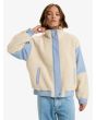 Mujer con Chaqueta de sherpa con bloques de pana Roxy Wrap It Up Cord Tapioca