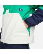 Hombre con Chaqueta de Skateboard con capucha Nike SB Storm-Fit verde, blanca y azul marino Unisex bolsillo