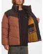 Chaqueta acolchada Volcom Goldsmooth Mocha para hombre bolsillo interior